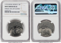 Estados Unidos Mint Error - Struck 35% Off Center 10 Pesos ND (1974-1985) MS66 NGC, Mexico City mint, KM477.1. HID09801242017 © 2022 Heritage Auctions...
