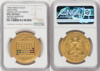 Estados Unidos gold "Mexico City Olympics" Medal 1968 UNC Details (Mount Removed) NGC, Grove-996. 37mm. MEXICO / 68 Calendar of month October 1968, wi...