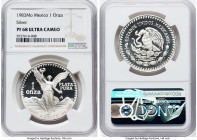 Estados Unidos Proof Onza 1983-Mo PR68 Ultra Cameo NGC, Mexico City mint, KM494.1. The key to the series with a mintage of a mere 998 pieces. Bearing ...