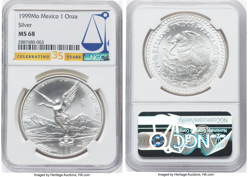 Estados Unidos Onza 1999-Mo MS68 NGC, Mexico City mint, KM613. HID09801242017 © ...