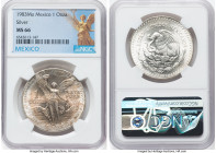 Estados Unidos 3-Piece Lot of Certified Onzas MS66 NGC, 1) Onza 1983-Mo 2) Onza 1992-Mo, Missing Feather Detail 3) Onza 1988-Mo Mexico City mint, KM49...