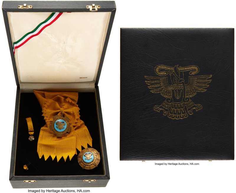 Estados Unidos Order of the Aztec Eagle Grand Cross Set ND, Werlich-906, 907. Gr...