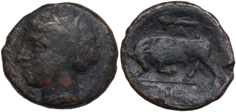 Sicily, Syracuse. Hieron II (275-215 BC). Æ (23mm, 7.93g), c. 275-269 BC. Wreath...