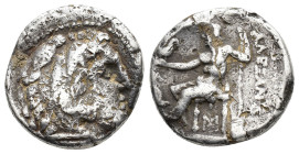 Kings of Macedon, Alexander III ‘the Great’ (336-323 BC). AR Tetradrachm (25mm, 16.70g). ‘Amphipolis’, c. 315-294 BC. Head of Herakles r., wearing lio...