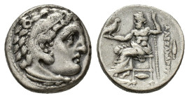 Kings of Macedon, Philip III Arrhidaios (323-317 BC). AR Drachm (16mm, 4.19g). In the name and types of Alexander III. Kolophon, c. 322-319 BC. Head o...