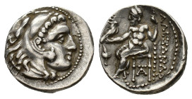 Kings of Macedon, Philip III Arrhidaios (323-317 BC). AR Drachm (16mm, 4.24g). In the name and types of Alexander III. Sardes, c. 322-319/8 BC. Head o...