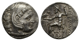 Kings of Macedon, Antigonos I Monophthalmos (Strategos of Asia, 320-306/5 BC). AR Drachm (18mm, 4.43g). In the name and types of Alexander III. Koloph...