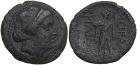 Thrace, Mesambria, c. 275/50-175 BC. Æ (19mm, 5.88g). Diademed female head r. R/ Athena Promachos l. SNG BM Black Sea 280-3; SNG Copenhagen 661; HGC 3...