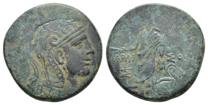 Pontos, Amisos, temp. Mithradates VI, c. 85-65 BC. Æ (28mm, 18.66g). Head of Ath...