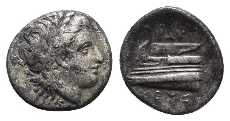 Bithynia, Kios, c. 345-315 BC. AR Hemidrachm (14mm, 2.41g). Baccheus, magistrate...