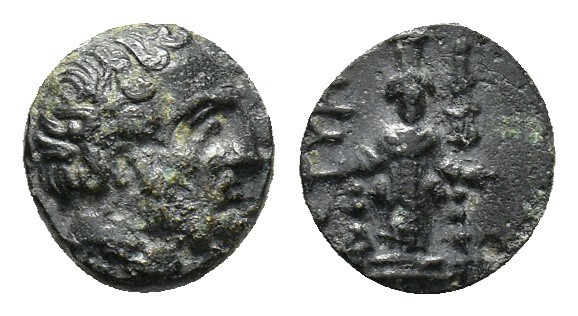 Mysia, Astyra. Tissaphernes (c. 400-395 BC). Æ (9mm, 1.02g). Bare head r. R/ Cul...