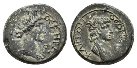 Mysia, Pergamum. Pseudo-autonomous issue, c. AD 40-60. Æ (17mm, 3.40g). Bareheaded and draped bust of Senate r. R/ Draped bust of Roma r., wearing mur...
