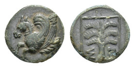 Troas, Skepsis, c. 400-310 BC. Æ (10mm, 1.19g). Forepart of Pegasos l. R/ Fir tree. SNG München 329; SNG Copenhagen 477. VF