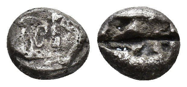 Kings of Lydia, time of Cyrus - Darios I, c. 545-520 BC. AR Sixth Stater - Third...