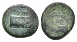 Lycia, Phaselis, c. 250-221/0 BC. Æ (15mm, 5.19g). Prow of galley r. R/ Stern of galley l. BMC 36. Fine