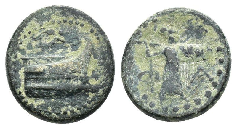 Lycia, Phaselis, c. 190-167 BC. Æ (17mm, 4.83g). Prow of galley r.; above, Nike ...