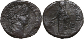 Nero (54-68). Egypt, Alexandria. BI Tetradrachm (24mm, 11.74g), year 5 (AD 58/9). Laureate head r. R/ Dikaiosyne standing facing, head l., holding sca...