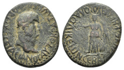 Vespasian (69-79). Lycaonia, Laodicea Combusta. Æ Trihemiassaria (23mm, 10.09g), c. AD 75-79?. Laureate head r. R/ Nike advancing l., holding wreath a...
