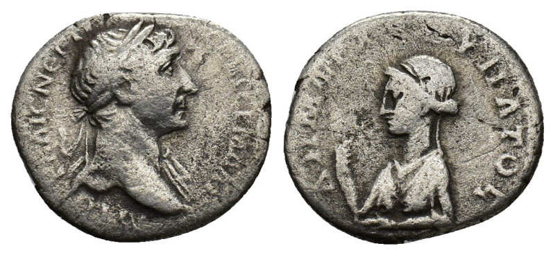 Trajan (98-117). Cappadocia, Caesaraea-Eusebia. AR Drachm (19.5mm, 2.62g). AD 11...