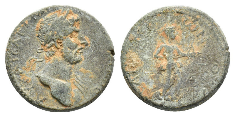 Hadrian (117-138). Cilicia, Selinus-Traianopolis. Æ (18mm, 4.07g). Laureate bust...