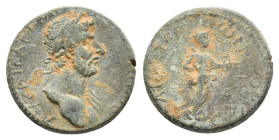 Hadrian (117-138). Cilicia, Selinus-Traianopolis. Æ (18mm, 4.07g). Laureate bust r., with slight drapery. R/ Artemis wearing long chiton walking r., h...