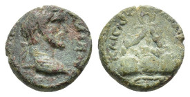 Antoninus Pius (138-161). Cappadocia, Caesarea. Æ (14mm, 3.37g). Laureate head r. R/ Mount Argaeus with wreath on top. RPC IV.3 online 7998 (temporary...