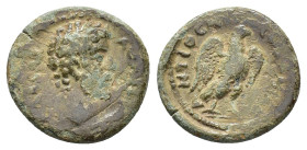 Marcus Aurelius (Caesar, 139-161). Pisidia, Antioch. Æ (18mm, 3.17g). Bare head r. R/ Eagle standing r. RPC IV.3 online 7338 (temporary). Good Fine