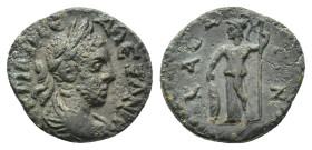 Severus Alexander (222-235). Cilicia, Casae. Æ (17mm, 3.32g). Laureate, draped and cuirassed bust r. R/ Athena standing l., holding spear and shield. ...