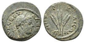 Severus Alexander (222-235). Cappadocia, Caesarea. Æ (17mm, 7.26g), year 8 (228/9). Laureate head r. R/ Three corn-ears. RPC VI online 6853 (temporary...