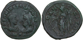 Gordian III (238-244). Moesia Inferior, Odessus. Æ Pentassarion (28mm, 10.82g). Confronted busts of Gordian III, laureate, draped and cuirassed, and S...