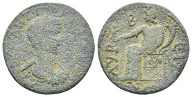 Gordian III (238-244). Cilicia, Lyrbe. Æ (31mm, 16.20g). Laureate, draped and cuirassed bust r. R/ Tyche seated l., holding Nike and cornucopia. RPC V...