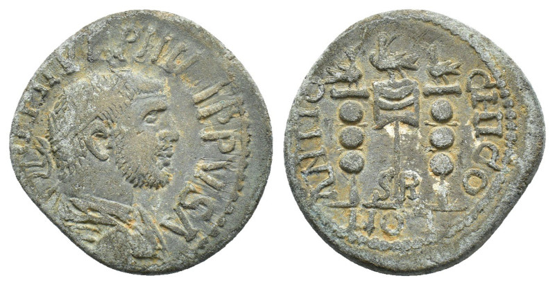 Philip I (244-249). Pisidia, Antioch. Æ (23mm, 6.49g). Radiate, draped and cuira...