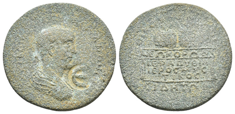 Valerian I (253-260). Pamphylia, Side. Æ 11 Assaria revalued to 5 Assaria (33.5m...