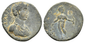 Uncertain emperor. Cilicia, Laerte(?). Æ (23mm, 7.85g). Laureate, draped and cuirassed bust r. R/ Apollo standing facing, head r., holding branch and ...
