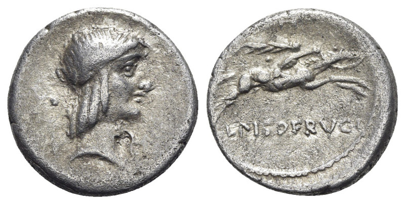 L. Calpurnius Piso Frugi, Rome, 90 BC. AR Denarius (17mm, 3.75g, 3h). Laureate h...