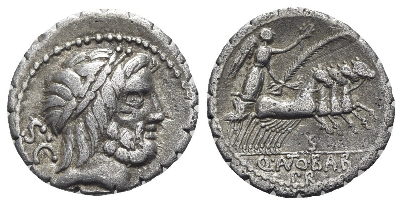 Q. Antonius Balbus, Rome, 83-82 BC. AR Serrate Denarius (19mm, 3.81g, 5h). Laure...