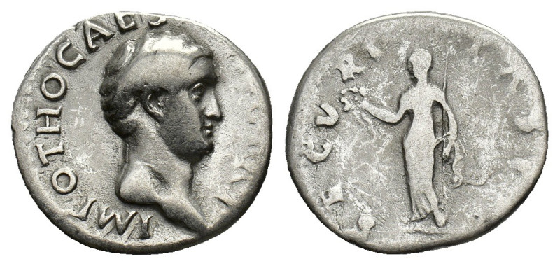 Otho (AD 69). AR Denarius (19mm, 2.99g). Rome, 15 January–8 March. Bare head r. ...