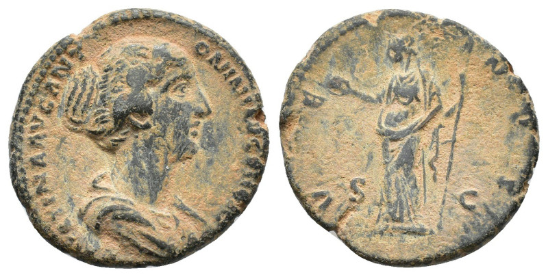 Faustina Junior (Augusta, 147-175). Æ As (25mm, 11.36g). Rome, c. 150-2. Draped ...