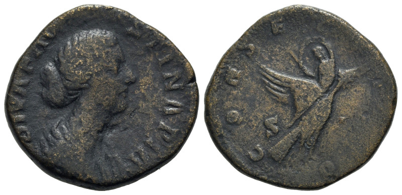 Diva Faustina Junior (died AD 175/6). Æ Sestertius (32mm, 21.90g, 12h). Rome, 17...