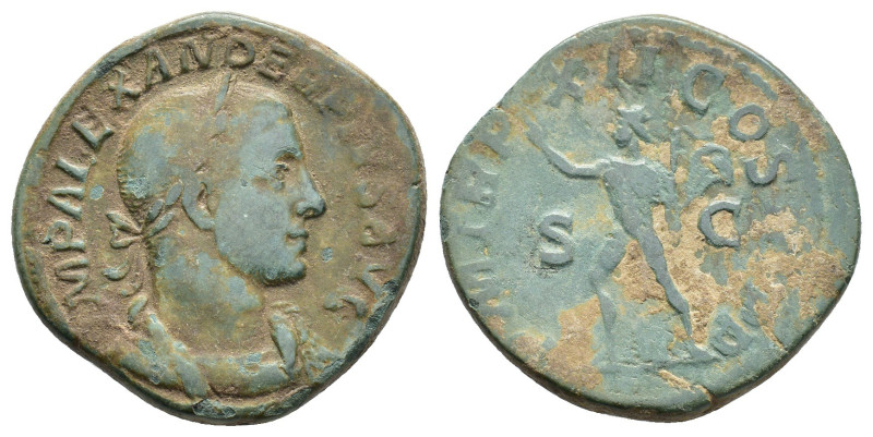 Severus Alexander (222-235). Æ Sestertius (30.5mm, 18.08g). Rome, AD 223. Laurea...