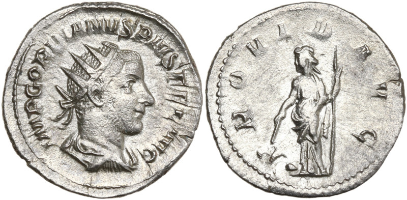 Gordian III (238-244). AR Antoninianus (23mm, 3.95g). Rome, 240-4. Radiate and d...