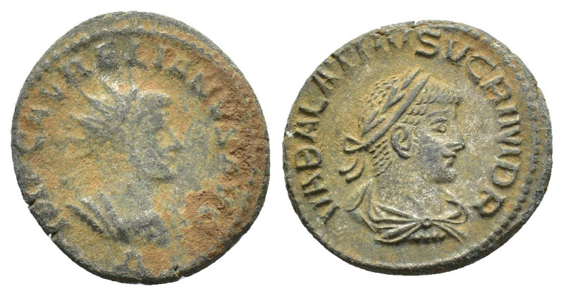 Aurelian and Vabalathus (270-275). Radiate (20mm, 4.04g). Antioch, 270-2. Radiat...