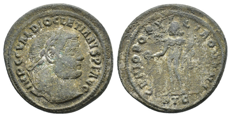 Diocletian (284-305). Æ Follis (27mm, 10.59g). Heraclea, c. 296-297. Laureate he...