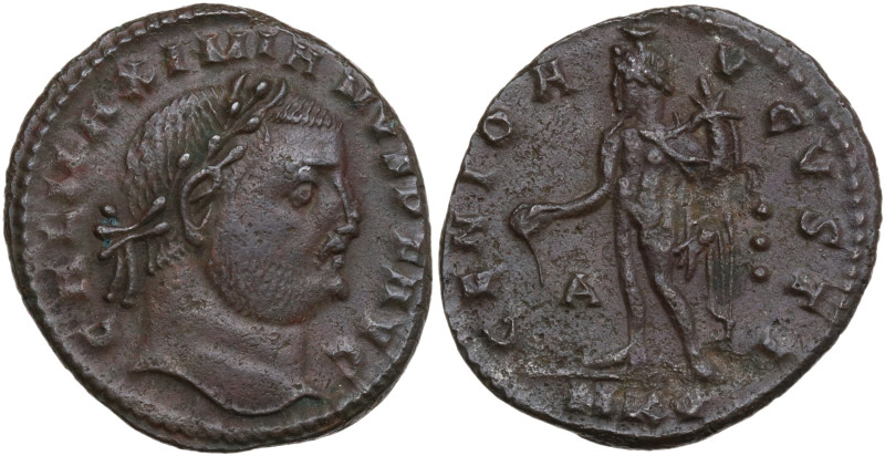 Galerius (305-311). Æ Follis (25mm, 7.16g). Cyzicus, c. AD 311. Laureate head r....