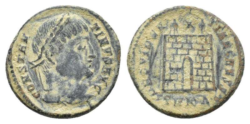 Constantine I (307/310-337). Æ Follis (18mm, 3.07g). Cyzicus, 324-5. Laureate he...