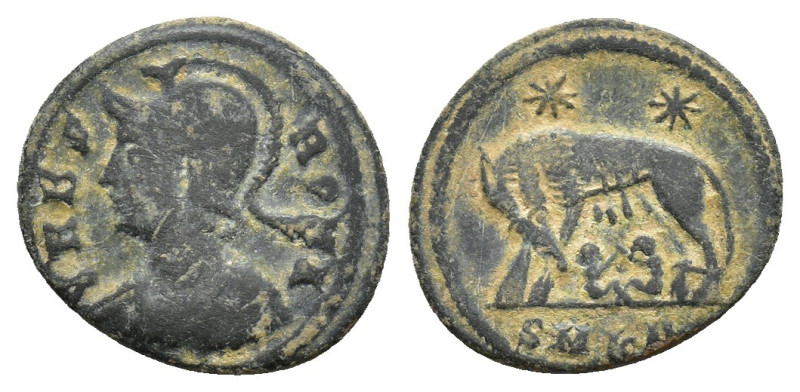 Commemorative series, c. 330-354. Æ (18mm, 1.89gg). Cyzicus, 333-4. Helmeted and...