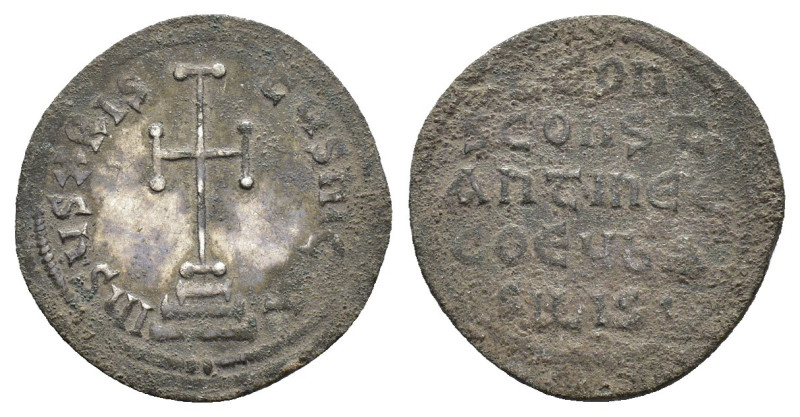 Constantine VI and Irene (780-797). AR Miliaresion (21mm, 2.22g). Constantinople...