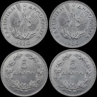 GREECE: Lot composed of 2x 5 Drachmas (1930) in nickel. Phoenix and inscription "ΕΛΛΗΝΙΚΗ ΔΗΜΟΚΡΑΤΙΑ" on obverse. London mint. (Hellas 177). About Unc...