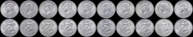 GREECE: Lot composed of 10x 20 Drachmas (1960) in silver (0,835). Head of King Paul facing left and inscription "ΠΑΥΛΟΣ ΒΑΣΙΛΕΥΣ ΤΩΝ ΕΛΛΗΝΩΝ" on obver...