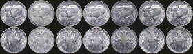 GREECE: Lot of 7 coins in silver (0,835) composed of 1x 30 Drachmas (1964 / Bern Mint) & 6x 30 Drachmas (1964 / Kongsberg Mint) commemorating the Roya...